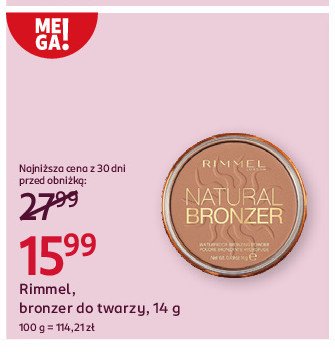 Bronzer do twarzy nr 002 sunbronze Rimmel natural bronzer promocja w Rossmann