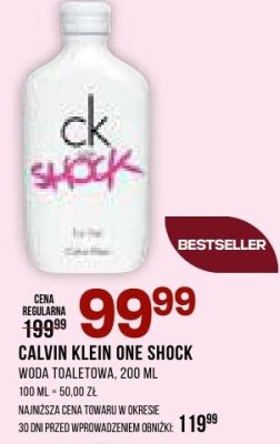 Perfumy CALVIN KLEIN ONE SHOCK woda toaletowa promocja w Drogerie Natura