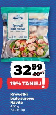 Krewetki białe surowe Navito promocja w Netto