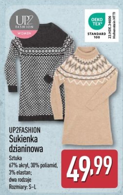 Sukienka dzianinowa damska s-xl Tex promocja w Aldi
