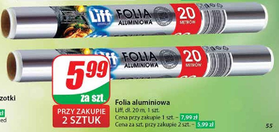 Folia aluminiowa 20 m Liff promocja