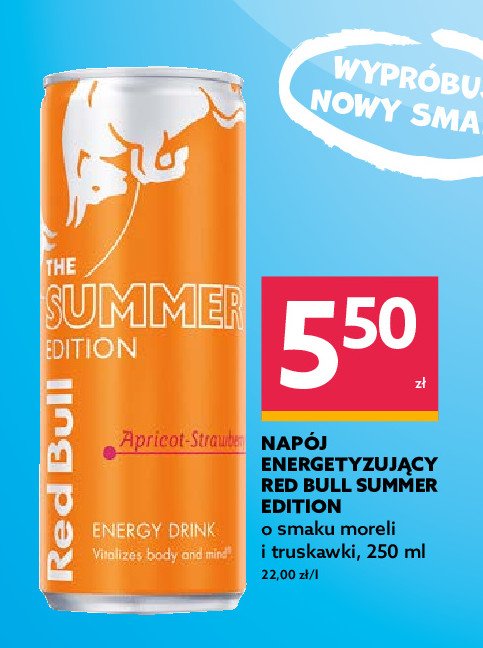 Napój morela-truskawka Red bull the summer edition promocje