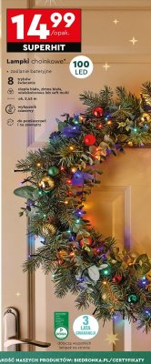 Lampki choinkowe 5,45 m promocja w Biedronka