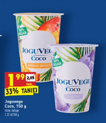Jogurt ananas-mango Joguvege coco promocja