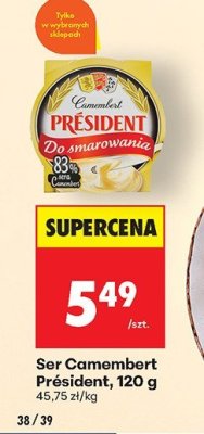 Ser camembert TUREK Turek 123 promocja w Biedronka