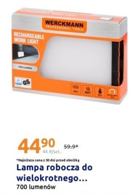 Lampa robocza do wielokrotnego ładowania  promocja w Action