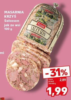 Masarnia KRZYŚ Salceson jak ze wsi promocja w Kaufland