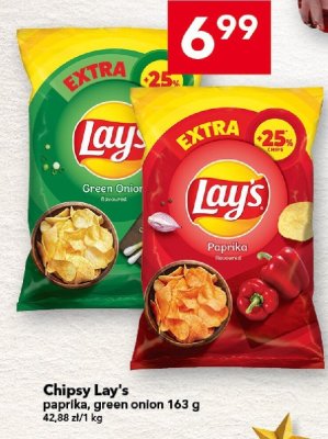 Chipsy Lay's green onion 163 g promocja w LEWIATAN