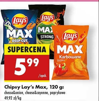 Chipsy extreme cheese & onion Lay's maxx mocno pogi臋te Frito lay lay's promocja