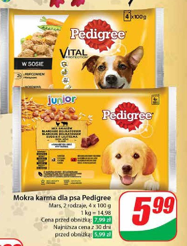 Karma dla psa kurczak Pedigree promocja
