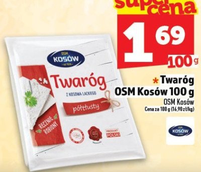 Twaróg OSM Kosów półtłusty promocja w TOPAZ