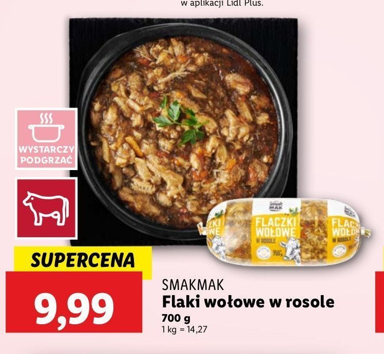Flaki wołowe w rosole Smak mak promocja w Lidl