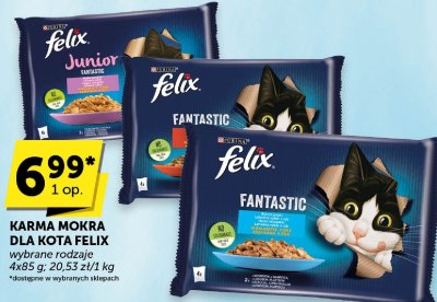 Karma mokra dla kota Felix wybrane rodzaje promocja w Euro Sklep