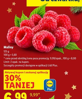 Maliny 125 g promocja w Lidl