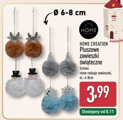 Pluszowe zawieszki świąteczne  promocja w Aldi