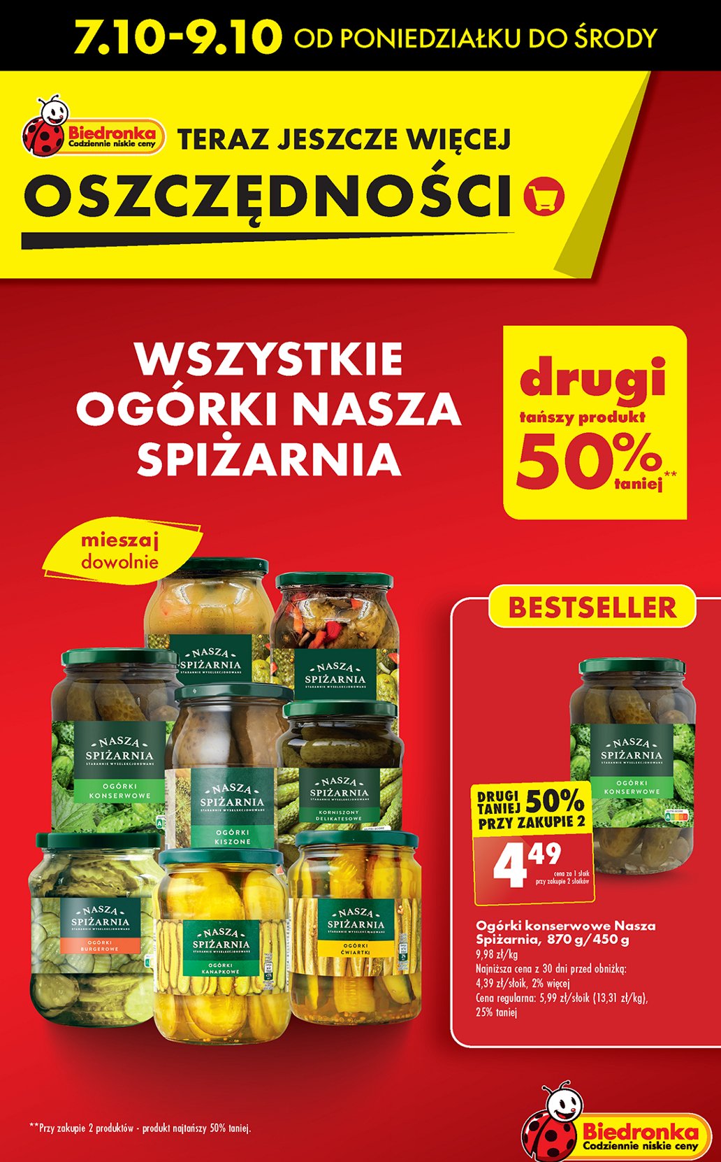 Ogórki konserwowe Nasza spiżarnia promocja