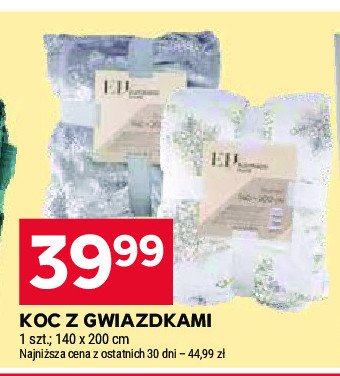 Koc z gwiazdkami 140 x 200 cm promocja w Stokrotka