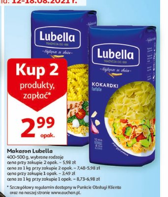 Makaron kokardka Lubella makaron promocja