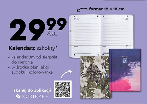 Kalendarz szkolny Oxford promocja