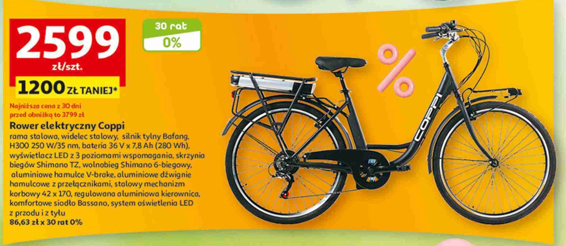 Rower elektryczny coppi 29" promocja