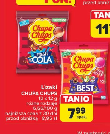 Lizaki fresh cola Chupa chups promocja