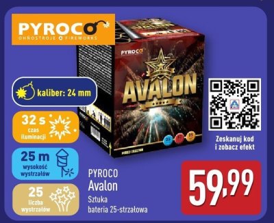 Fajerwerki Avalon Sztuka bateria 25-strzałowa promocja w Aldi