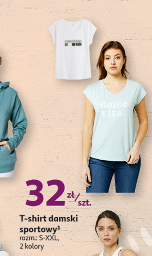 T-shirt sportowy damski xs-xxl Auchan inextenso promocja