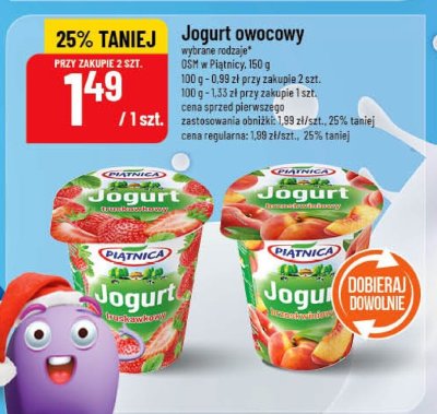Jogurt owocowy promocja w POLOmarket