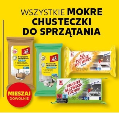 Mokre chusteczki do sprzątania wszystkie rodzaje promocja w Kaufland