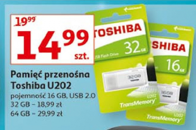 Pami臋膰 transmemory u202 64gb bia艂y Toshiba promocja