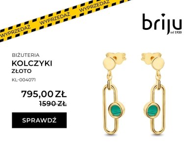 Kolczyki złoto promocja w Briju