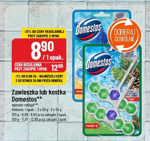 Kostka do wc ocean Domestos promocja