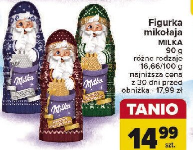 Mikołaj z czekolady orzechowy Milka promocja w Carrefour