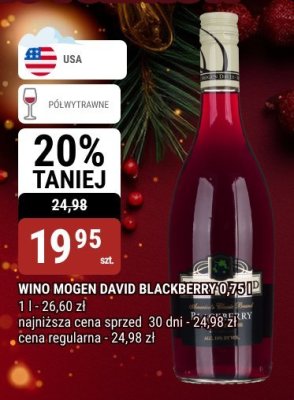 Wino Mogen David Blackberry 0,75 l promocja w bi1