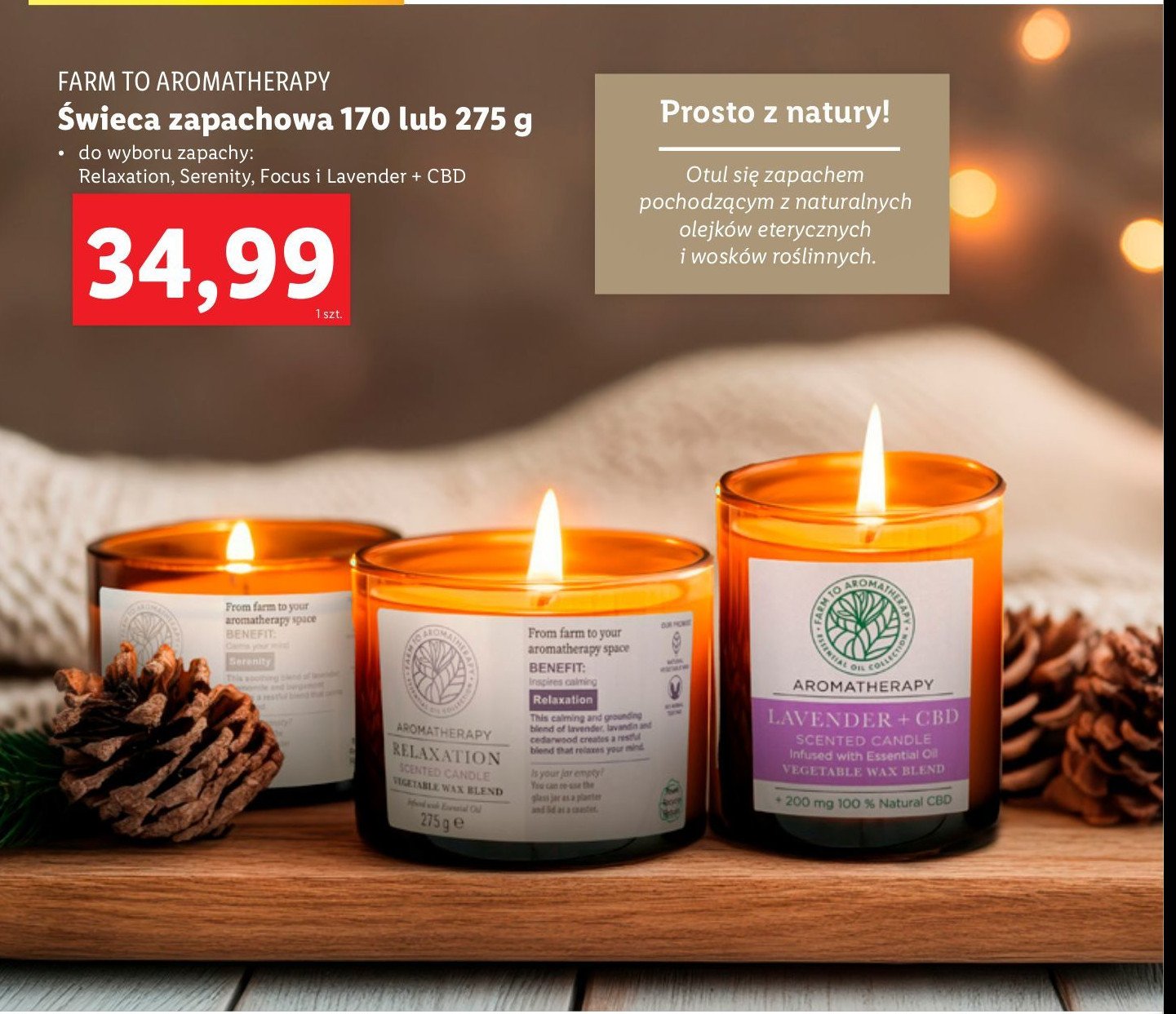 Świeca zapachowa w szkle focus Farm to aromatherapy promocja w Lidl