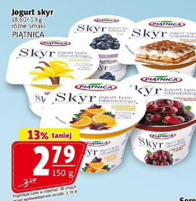 Jogurt Jogurt skyr różne smaki Piątnica promocja w Prim Market