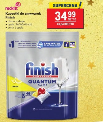Kapsułki do zmywarek Finish Quantum promocja w Makro