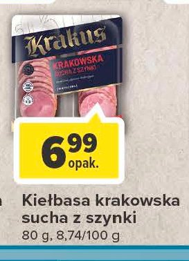 Kiełbasa krakowska sucha Krakus animex promocje