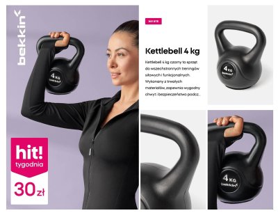 Kettlebell 4 kg  promocja w Pepco