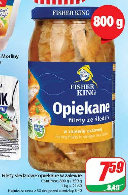 Filety śledziowe opiekane w zalewie octowej Fisher king promocja
