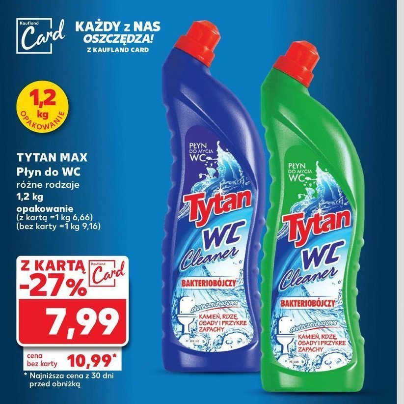 Płyn do wc niebieski Tytan wc promocja