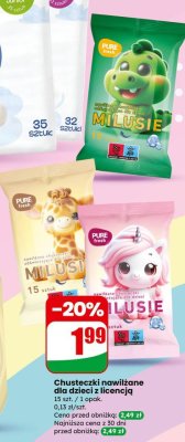 Chusteczki nawilżane dla dzieci z licencją 15 szt. / 1 opak. promocja w Dino