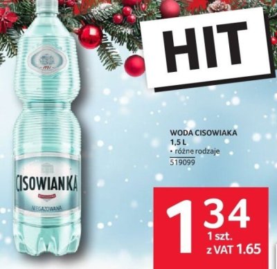Woda Cisowianka 1.5L promocja w Selgros