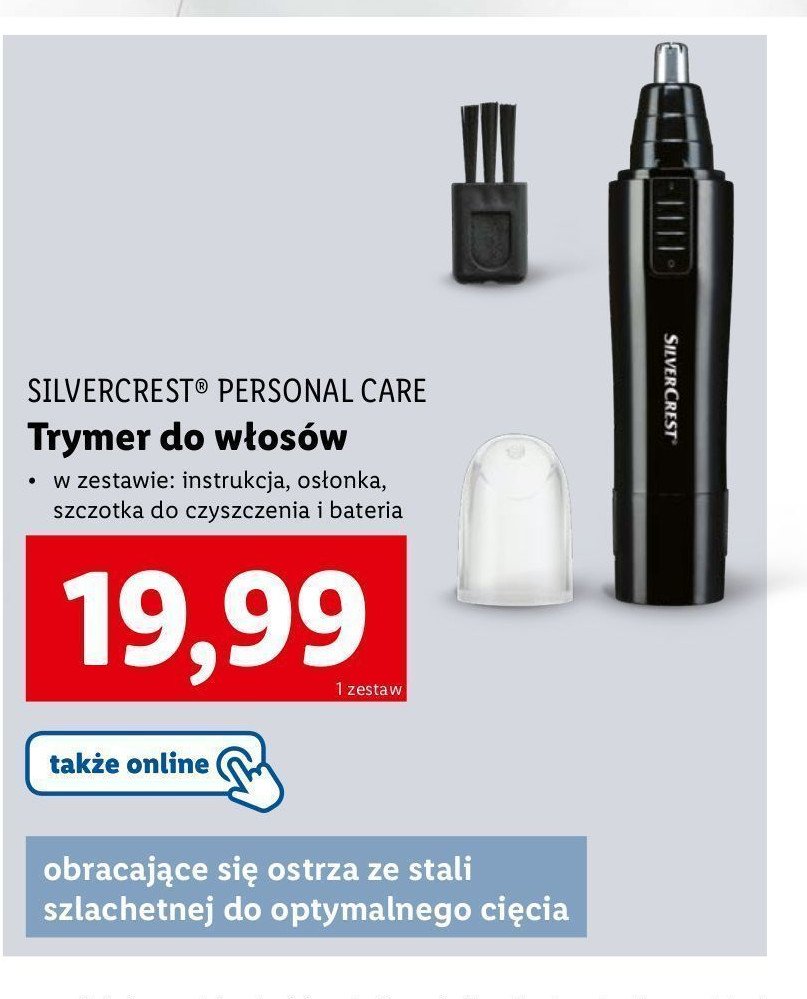 Trymer do nosa i uszu Silvercrest promocja