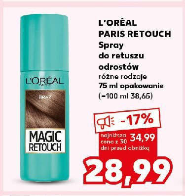 Spray do retuszu odrostów brąz L'oreal magic retouch promocja