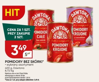 Pomidory bez skórki Dawtona promocja w Chata Polska