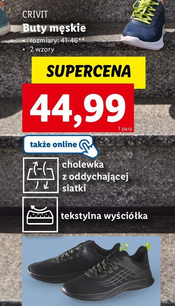 Buty meśkie 41-46 Crivit promocja