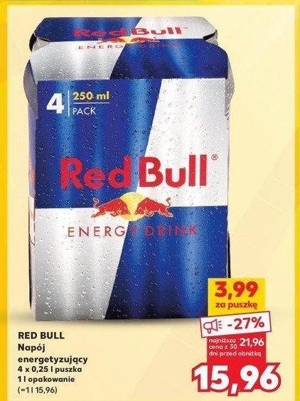 Napój energetyczny Red bull promocja