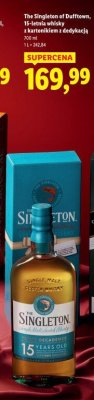 Whisky The Singleton of Dufftown, 15-letnia z karafnikiem z dedykacją 700 ml promocja w Lidl