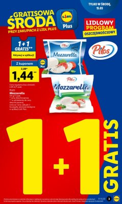 Ser mozzarella light mini Pilos promocja